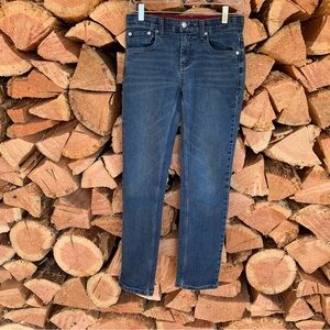 Girls Size 14 Dark Wash Blue Slim Jeans Adjustable Waist Kids‎ Denim Skinny